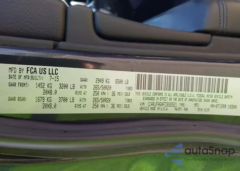 2015 Jeep Grand Cherokee Altitude из США, поврежденный, VIN 1C4RJFAG4FC932521